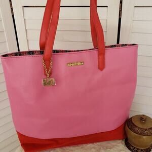 Juicy Couture Pink and Red Tote Bag